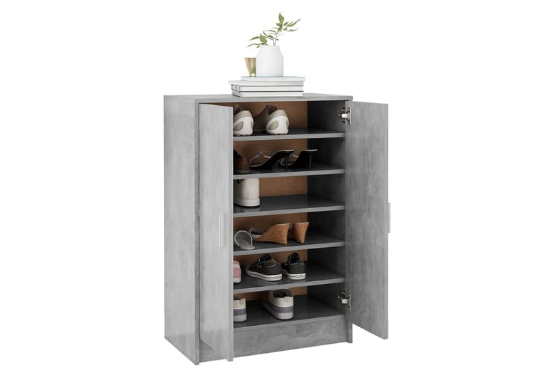 Skoskåp betonggrå 60x35x92 cm spånskiva - Betonggrå - Förvaring - Skoförvaring - Skoskåp