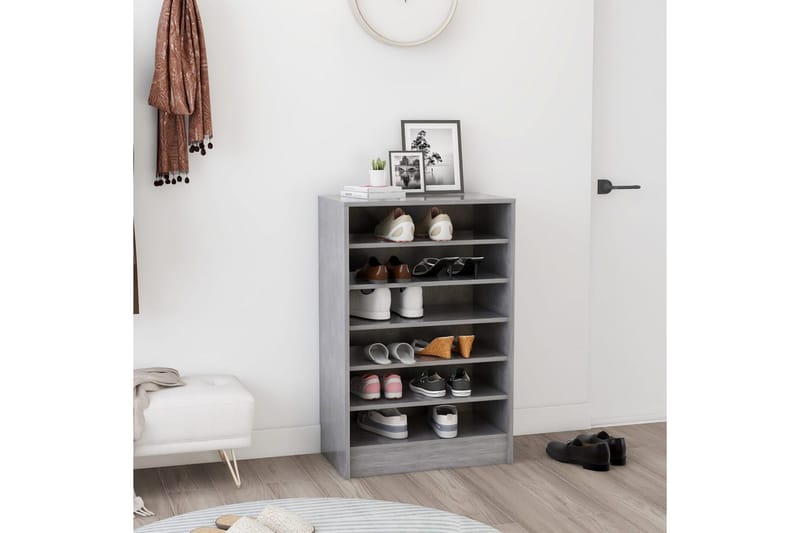 Skoskåp betonggrå 60x35x92 cm spånskiva - Betonggrå - Förvaring - Skoförvaring