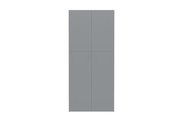 Skoskåp grå 80x35,5x180 cm spånskiva