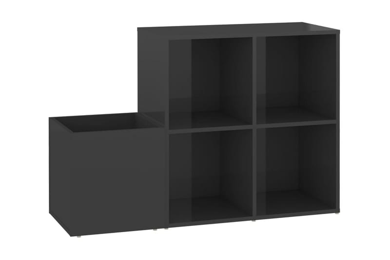 Skoskåp grå högglans 105x35,5x70 cm spånskiva - Grå högglans - Förvaring - Skoförvaring