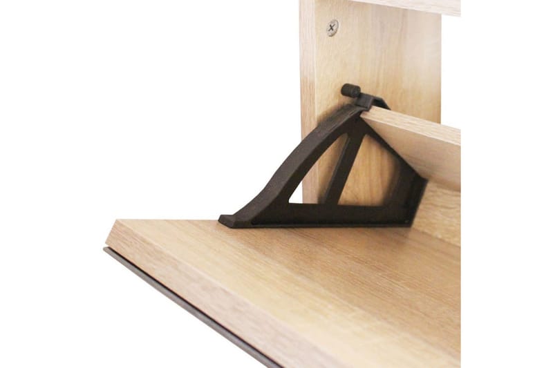Skoskåp med 2 lådor och spegel 63x17x67 cm ek - Brun - Förvaring - Skoförvaring - Skoskåp