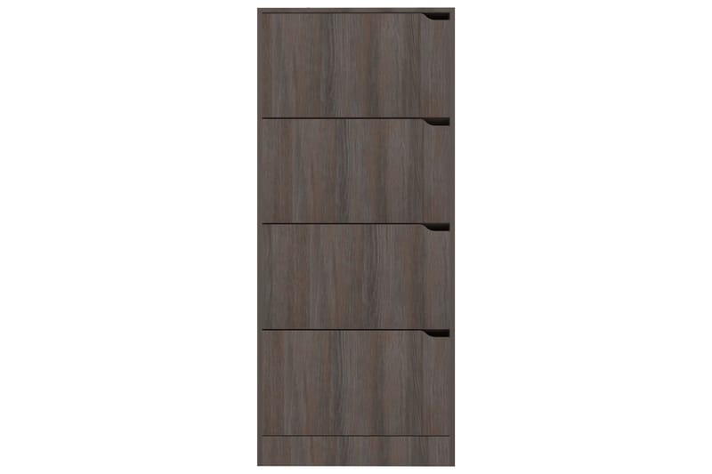 Skoskåp med 4 dörrar grå sonoma-ek 59x24x136 cm spånskiva - Grå ek - Förvaring - Skoförvaring - Skoskåp