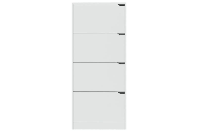Skoskåp med 4 dörrar vit 59x24x136 cm spånskiva - Vit - Förvaring - Skoförvaring - Skoskåp