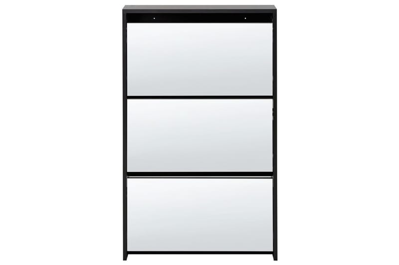 Skoskåp Midfield Svart, Silver, 63x17x103 cm - Svart, Silver, 63x17x103 cm - Förvaring - Skoförvaring - Skoskåp