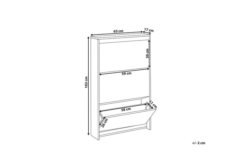 Skoskåp Midfield Svart, Silver, 63x17x103 cm - Svart, Silver, 63x17x103 cm - Förvaring - Skoförvaring - Skoskåp