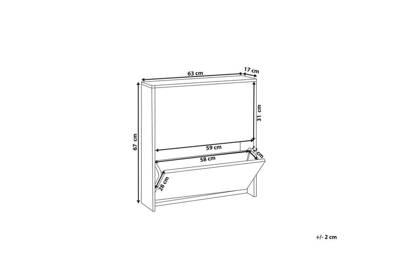 Skoskåp Midfield Svart, Silver, 63x17x67 cm - Svart, Silver, 63x17x67 cm - Förvaring - Skoförvaring - Skoskåp