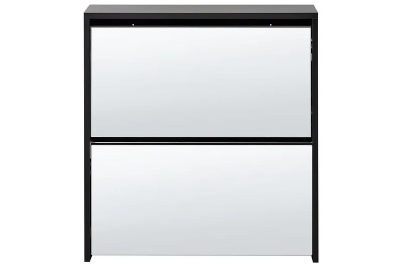 Skoskåp Midfield Svart, Silver, 63x17x67 cm - Svart, Silver, 63x17x67 cm - Förvaring - Skoförvaring - Skoskåp