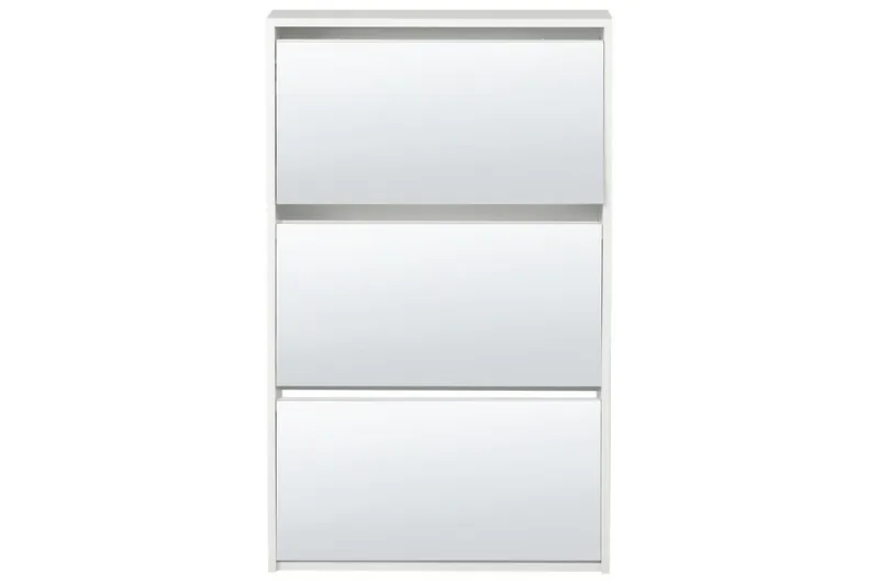 Skoskåp Midfield Vit, Silver, 63x17x103 cm - Vit, Silver, 63x17x103 cm - Förvaring - Skoförvaring - Skoskåp