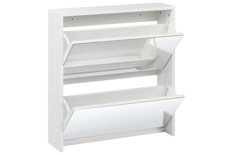 Skoskåp Midfield Vit, Silver, 63x17x67 cm - Vit, Silver, 63x17x67 cm - Förvaring - Skoförvaring - Skoskåp