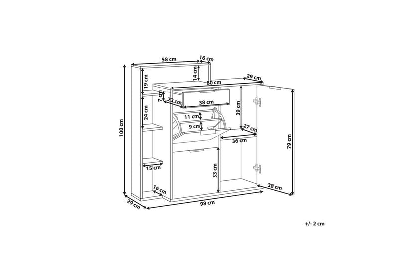 Skoskåp Mirani - Förvaring - Skoförvaring - Skoskåp
