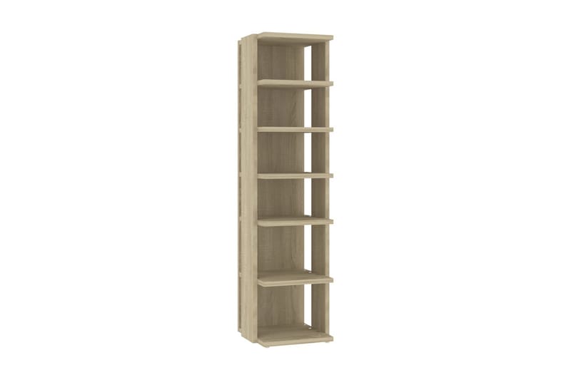 Skoskåp sonoma-ek 25x27x102 cm spånskiva - Brun - Förvaring - Skoförvaring