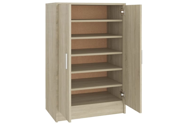 Skoskåp sonoma-ek 60x35x92 cm spånskiva - Brun - Förvaring - Skoförvaring - Skoskåp