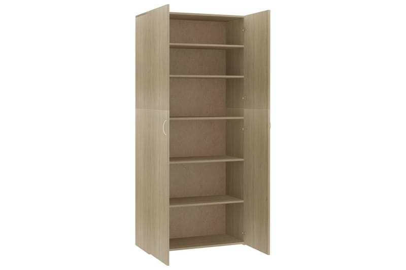 Skoskåp sonoma-ek 80x35,5x180 cm spånskiva - Brun - Förvaring - Skoförvaring - Skoskåp