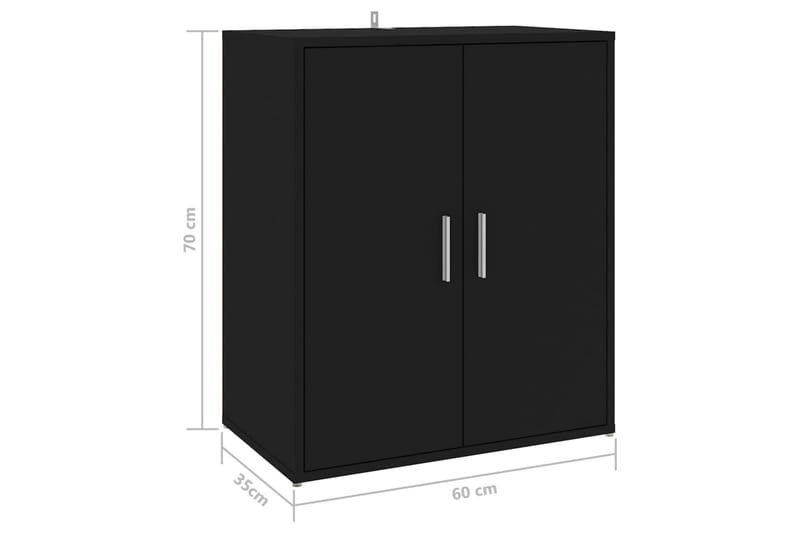 Skoskåp svart 60x35x70 cm spånskiva - Svart - Förvaring - Skoförvaring - Skoskåp