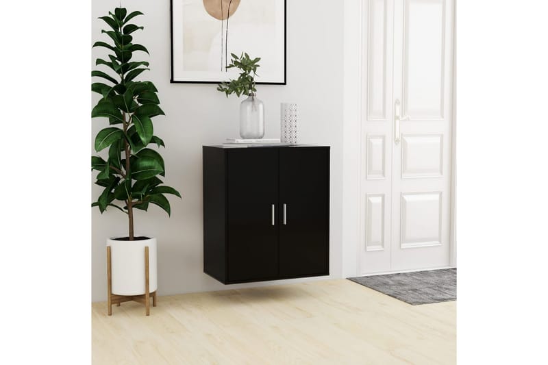 Skoskåp svart 60x35x70 cm spånskiva - Svart - Förvaring - Skoförvaring - Skoskåp