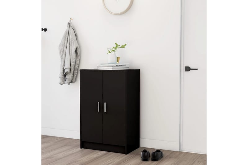 Skoskåp svart 60x35x92 cm spånskiva - Svart - Förvaring - Skoförvaring - Skoskåp