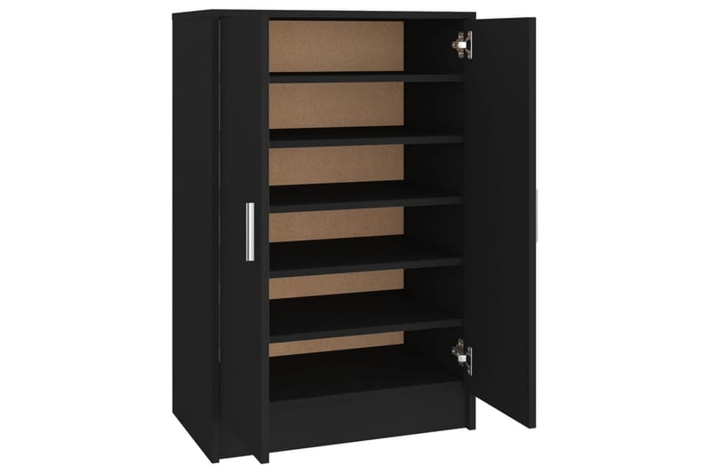 Skoskåp svart 60x35x92 cm spånskiva - Svart - Förvaring - Skoförvaring - Skoskåp