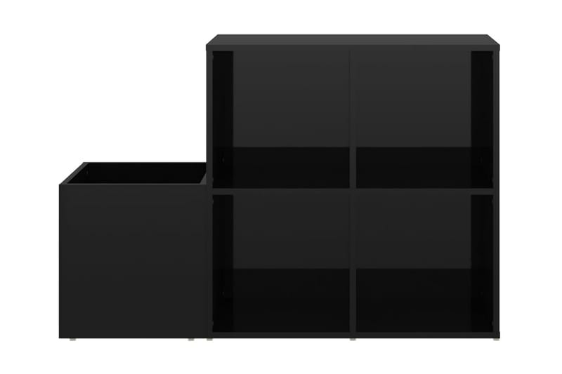 Skoskåp svart högglans 105x35,5x70 cm spånskiva - Svart högglans - Förvaring - Skoförvaring