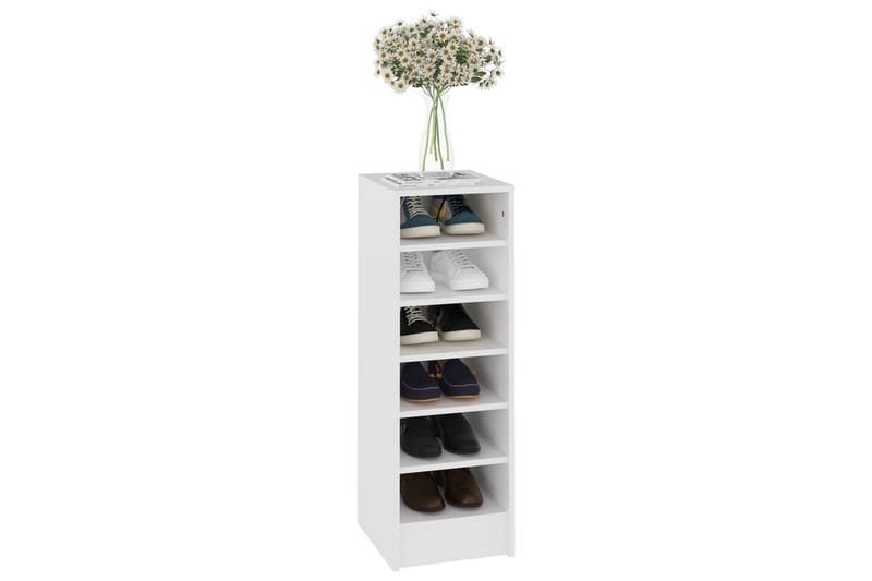 Skoskåp vit 31,5x35x90 cm spånskiva - Vit - Förvaring - Skoförvaring - Skoskåp