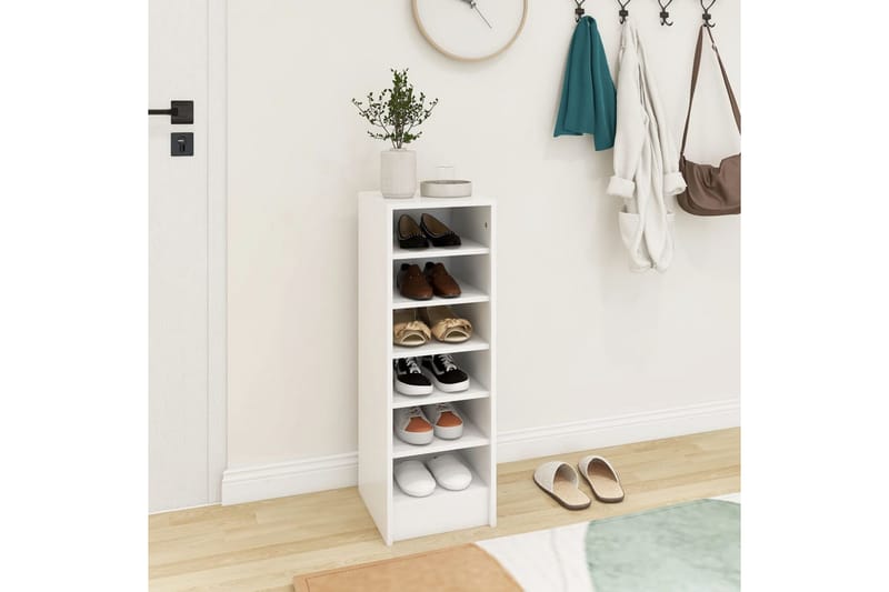 Skoskåp vit 31,5x35x90 cm spånskiva - Vit - Förvaring - Skoförvaring - Skoskåp