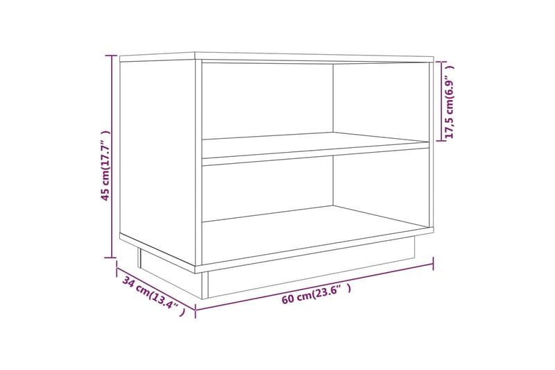 Skoskåp vit 60x34x45 cm massiv furu - Vit - Hallförvaring - Skoförvaring - Skohylla & skoställ