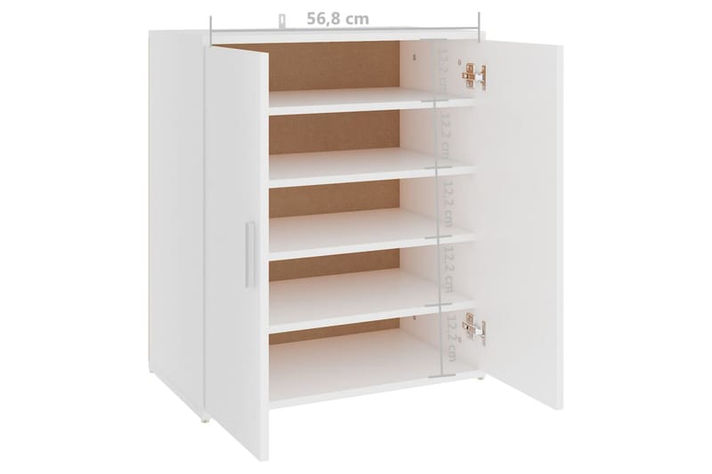 Skoskåp vit 60x35x70 cm spånskiva - Vit - Förvaring - Skoförvaring - Skoskåp