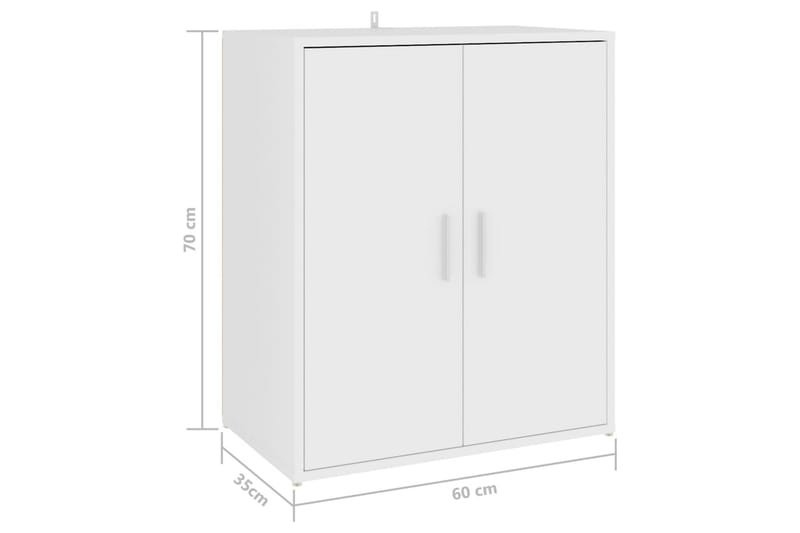 Skoskåp vit 60x35x70 cm spånskiva - Vit - Förvaring - Skoförvaring - Skoskåp