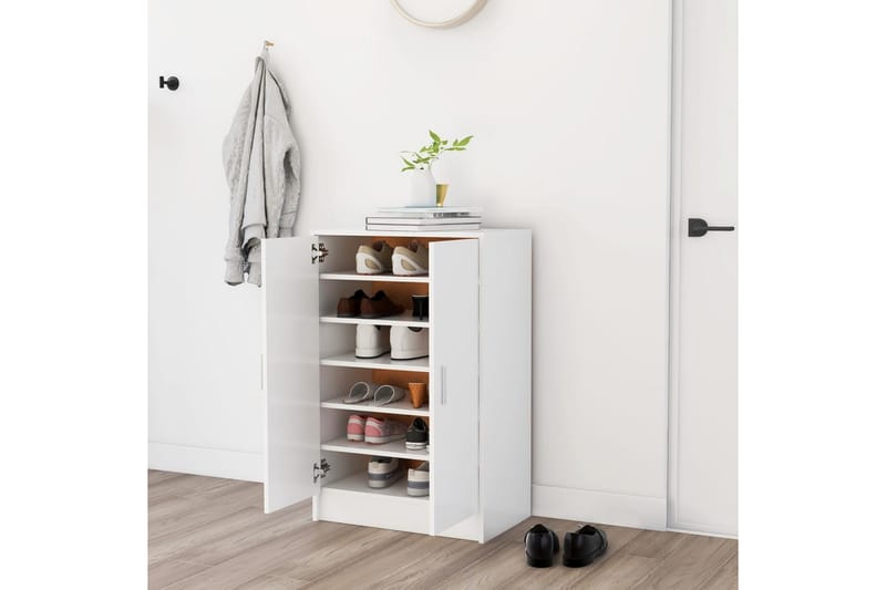 Skoskåp vit 60x35x92 cm spånskiva - Vit - Förvaring - Skoförvaring - Skoskåp
