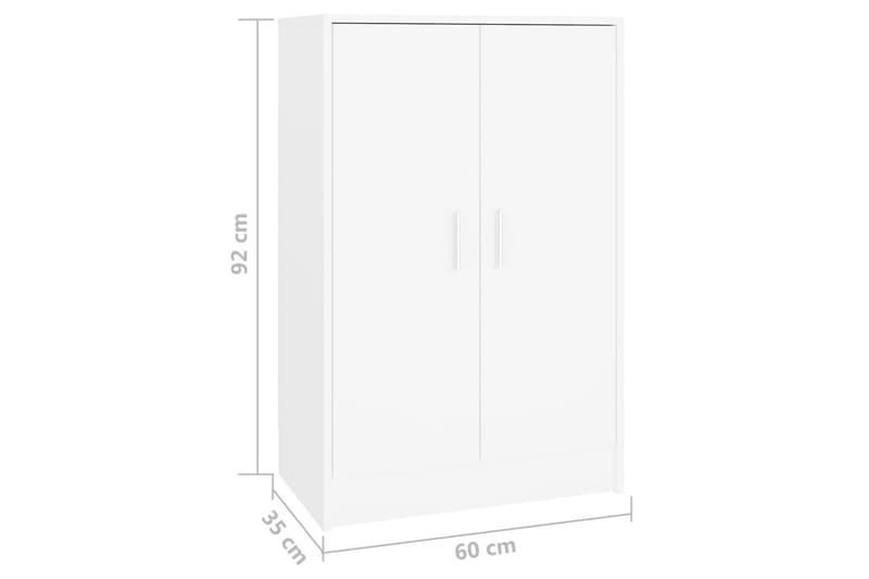 Skoskåp vit 60x35x92 cm spånskiva - Vit - Förvaring - Skoförvaring - Skoskåp