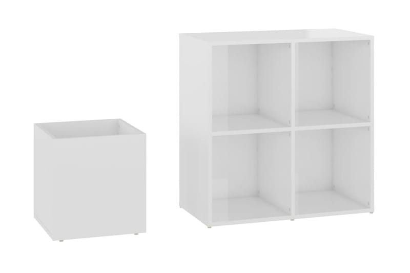 Skoskåp vit högglans 105x35,5x70 cm spånskiva - Vit högglans - Förvaring - Skoförvaring