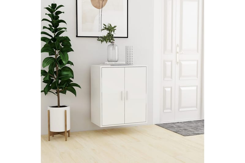 Skoskåp vit högglans 60x35x70 cm spånskiva - Vit högglans - Förvaring - Skoförvaring - Skoskåp