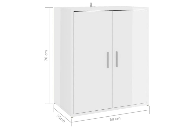 Skoskåp vit högglans 60x35x70 cm spånskiva - Vit högglans - Förvaring - Skoförvaring - Skoskåp