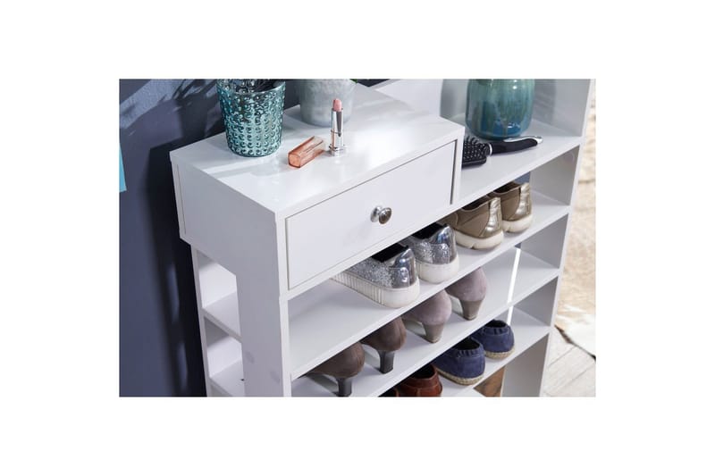 Skoskåp Wohnling Folierad spånskiva öppet rack 1 låda - Förvaring - Skoförvaring