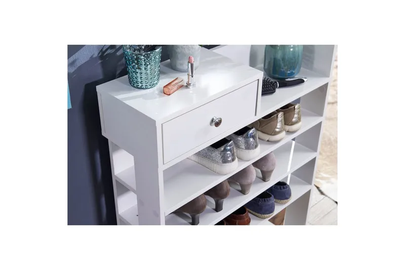 Skoskåp Wohnling Folierad spånskiva öppet rack 1 låda - Förvaring - Skoförvaring