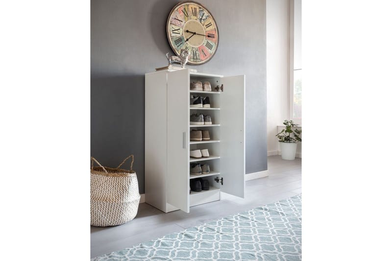 Skoskåp Wohnling Folierad spånskiva 7 fack hallmöbler - Förvaring - Skoförvaring - Skoskåp