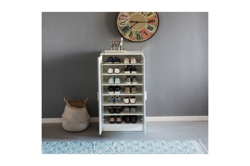 Skoskåp Wohnling Folierad spånskiva 7 fack hallmöbler - Förvaring - Skoförvaring - Skoskåp