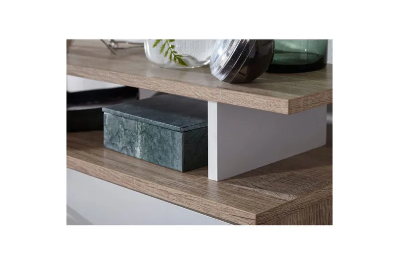 Skoskåp Wohnling Folierad spånskiva med förvaringshylla, 2 nedfällbara fack, 1 låda - Förvaring - Skoförvaring - Skoskåp