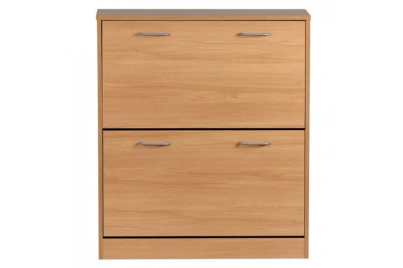 Skoskåp Wohnling KIEL med 2 fällbara fack, folierad spånskiva Bok - Bok - Förvaring - Skoförvaring - Skoskåp