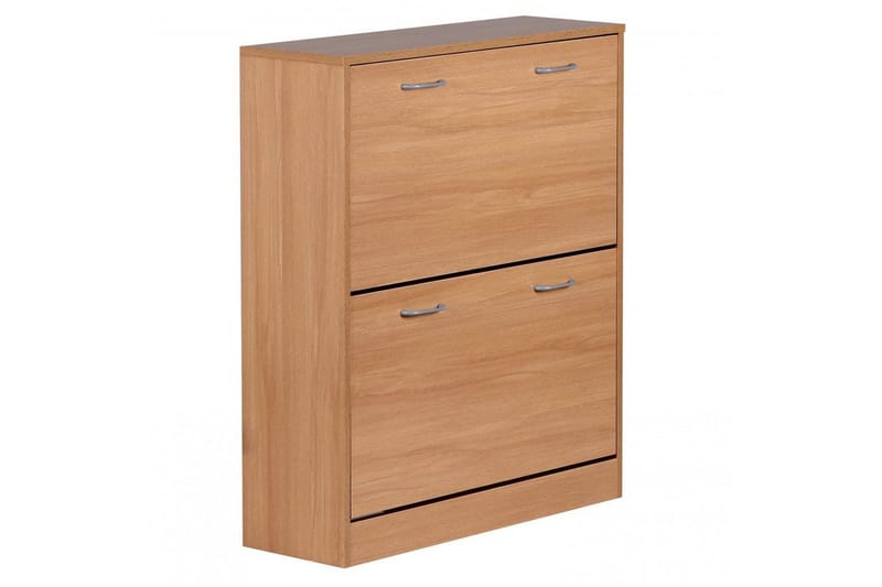 Skoskåp Wohnling KIEL med 2 fällbara fack, folierad spånskiva Bok - Bok - Förvaring - Skoförvaring - Skoskåp