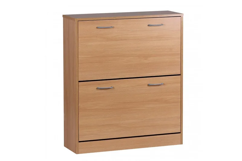 Skoskåp Wohnling KIEL med 2 fällbara fack, folierad spånskiva Bok - Bok - Förvaring - Skoförvaring - Skoskåp