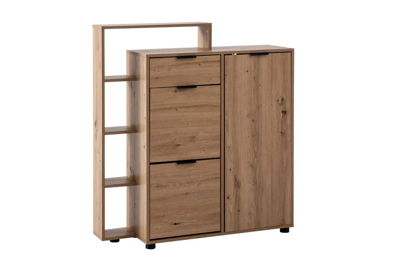 Skoskåp Wohnling Massa 2 fällbara fack för 12 par Folierad spånskiva med 1 dörrhylla, undefined