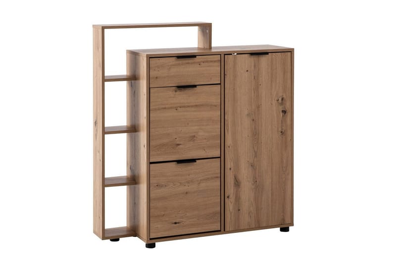 Skoskåp Wohnling Massa 2 fällbara fack för 12 par Folierad spånskiva med 1 dörrhylla - Förvaring - Skoförvaring - Skoskåp