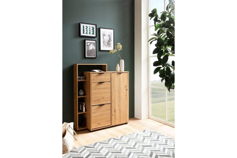 Skoskåp Wohnling Massa 2 fällbara fack för 12 par Folierad spånskiva med 1 dörrhylla - Förvaring - Skoförvaring - Skoskåp