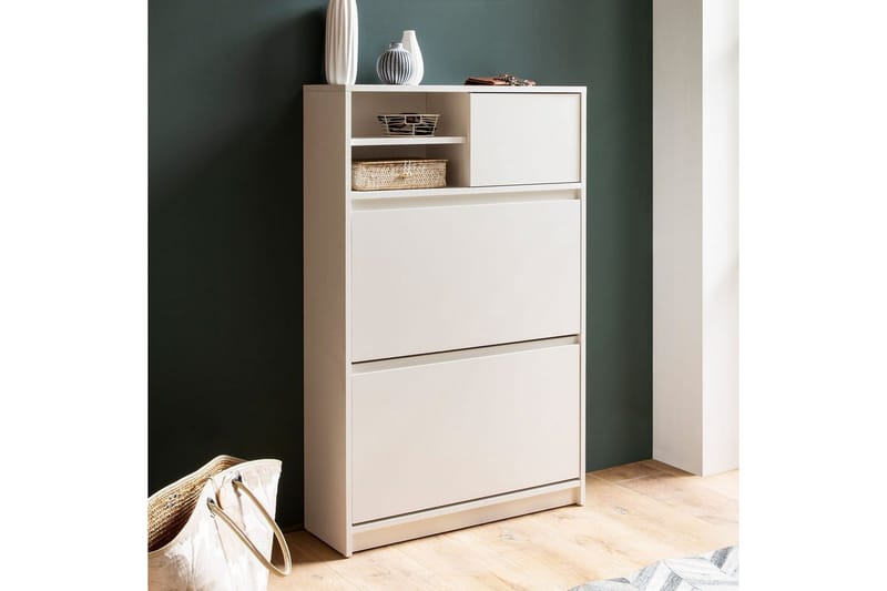 Skoskåp Wohnling med 2 utfällbara fack 1 dörr melaminbelagd mdf modern - Förvaring - Skoförvaring - Skoskåp