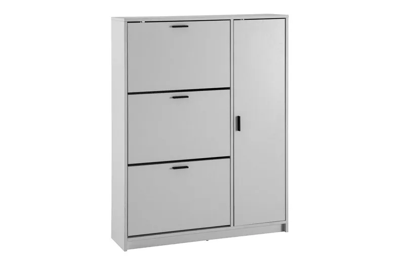 Skoskåp Wohnling med 3 fällbara fack 1 dörr melaminbelagd MDF modern, undefined