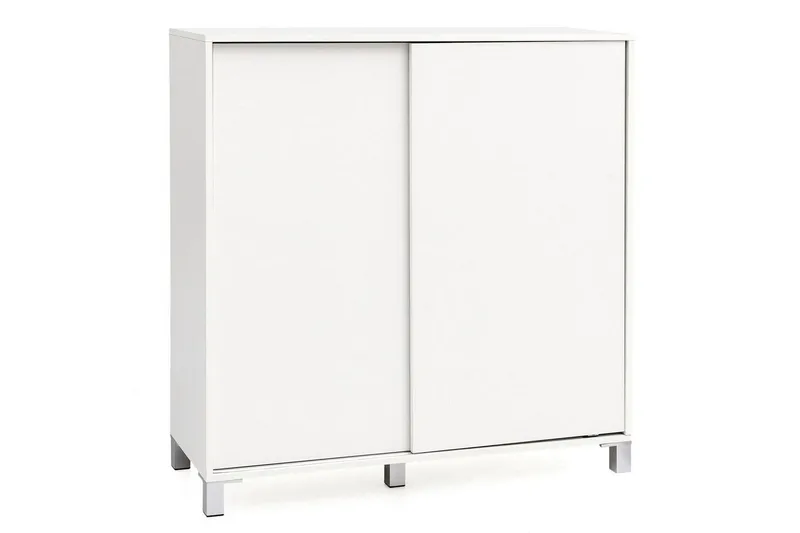 Skoskåp Wohnling melaminbelagd MDF, skjutdörrar, för 20 par Vit - Vit - Förvaring - Skoförvaring - Skoskåp