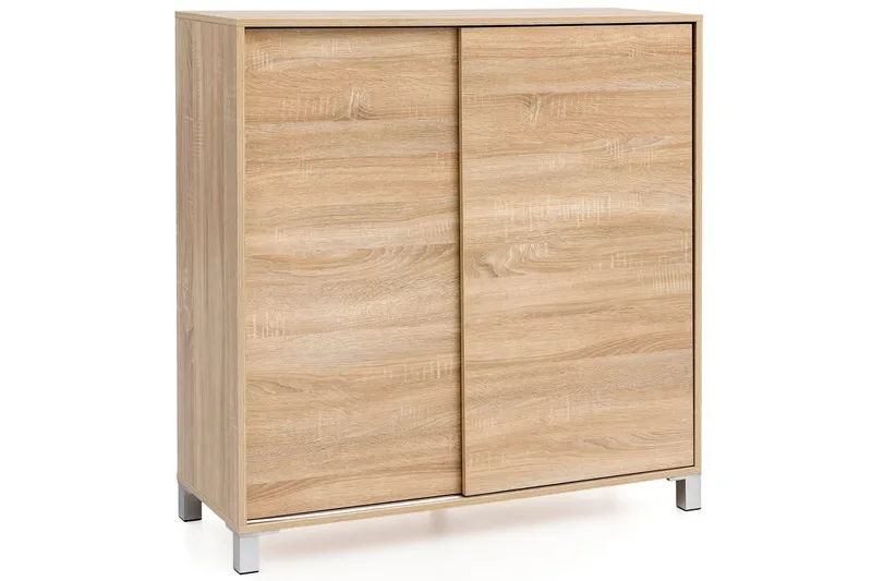 Skoskåp Wohnling melaminbelagd MDF, skjutdörrar, för 20 par Sonoma - Sonoma - Förvaring - Skoförvaring - Skoskåp