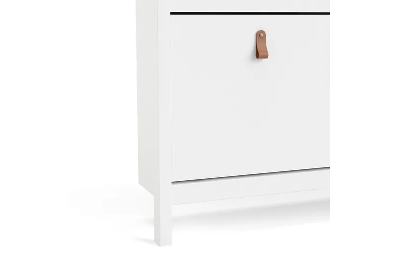 Vallvidera Skoskåp 25x102 cm - Vit/Natur - Förvaring - Skoförvaring - Skoskåp