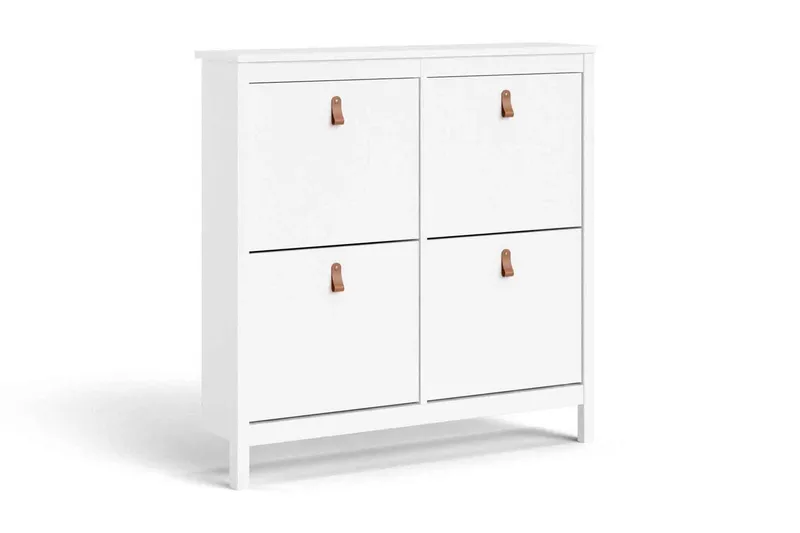 Vallvidera Skoskåp 25x102 cm - Vit/Natur - Förvaring - Skoförvaring - Skoskåp