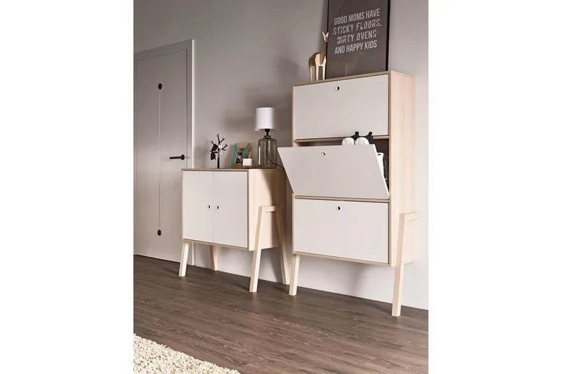 Spot Skoförvaring Trä/Natur/Vit - VOX - Förvaring - Skoförvaring - Skoskåp